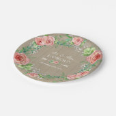 BOHOシックボヘミ素朴アンフローラウッドウォーター色 ペーパープレート (アングル)