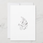 BOHOシックモノクロタウペ庭園の結婚式 招待状 (裏面)