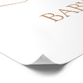 Bohoシック乾燥パームスベビーシャワーウェルカムサイン ポスター (角)