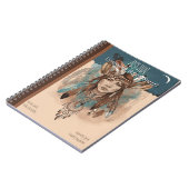 Bohoシック先住民スピリット – 羽毛、ドリームキャッチャー ノートブック (左側)