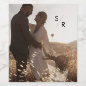 Bohoシック写真モノグラムワインラベル ワインラベル (シングルラベル)