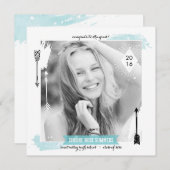 Bohoシック写真卒業発表 案内状 (正面/裏面)