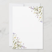 Bohoシック小さなワイルドフラワーベビーシャワー 招待状 (裏面)