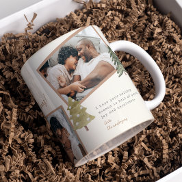 Bohoシック数々のフォトクリスマスパイン コーヒーマグカップ