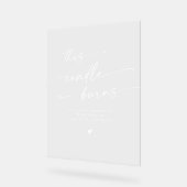 Bohoシック白この澄んキャンドルバーンズ記念碑 アクリルサイン (傾斜)