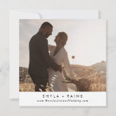 Bohoシック白黒フォトバック セーブザデート (裏面)