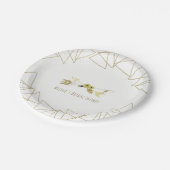 Bohoシック矢印と金ゴールド幾何三角形モダン ペーパープレート (アングル)