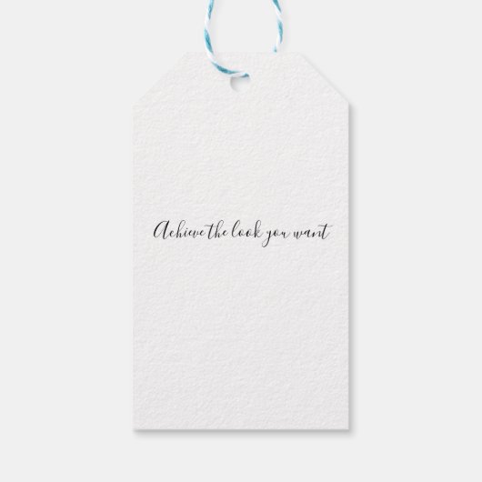 Bohoシック紫色の花嫁ヘアスタイルウォーターカラーフローラ ギフトタグ (裏面)