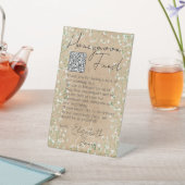 Bohoシック赤ちゃんの息かわいい素朴ハネムーンファンド 台座サイン (インサイチュ)