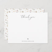 Bohoシック野草ありがとう ノートカード (正面/裏面)