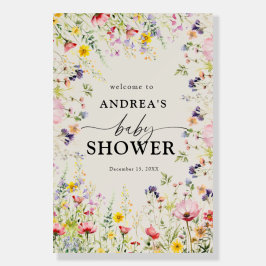 Bohoシック野草赤ちゃんシャワー歓迎サイン