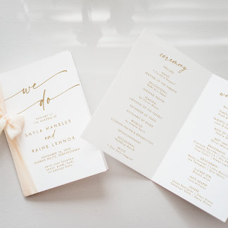 Bohoシック金ゴールドと白We do 結婚happed's プログラム