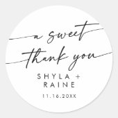 Bohoシック黒白A甘い感謝の好意 ラウンドシール (正面)
