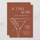 BohoシックTerracotta Tiniビット古い40歳の誕生日 招待状 (正面/裏面)