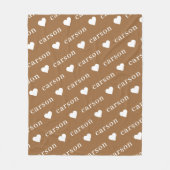 Bohoシンプルパーソナライズされた繰り返し名 フリースブランケット (正面)