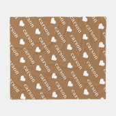 Bohoシンプルパーソナライズされた繰り返し名 フリースブランケット (正面(横))