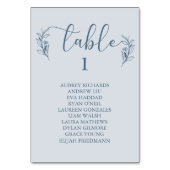 Bohoシンプルフローラの結婚座席表カード テーブルナンバー (正面)