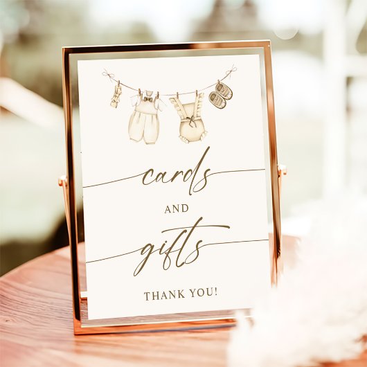 Bohoジェンダーがカードとギフトサインを明らかにする ポスター