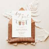 Bohoジェンダーリビール招待状 |性別中立的リビール 招待状