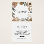 Bohoジュエリーデザイナーフローラスクエアディスプレイカード (正面&裏面)