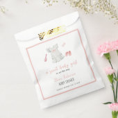 Bohoスイートピンクの女の子の衣装ベビーシャワー フェイバーバッグ (封をした状態)