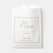 Bohoスイートピンクの女の子の衣装ベビーシャワー フェイバーバッグ (正面)