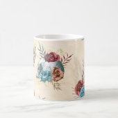 Bohoスカルと花付き骨格 コーヒーマグカップ (中央)