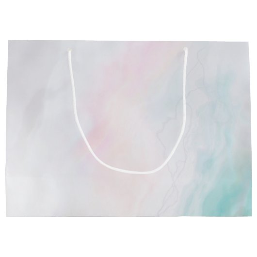 Bohoスカル蝶と花誕生日 ラージペーパーバッグ (裏面)