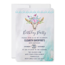 Bohoスカル蝶と花誕生日