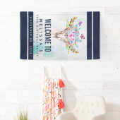 Bohoスカル蝶と花誕生日 横断幕 (インサイチュ)