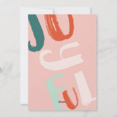 Bohoスクリプはっきりしたト2枚の写真アーチJoyful Christmas シーズンカード (裏面)