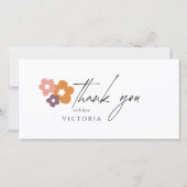 Bohoスクリプエレガントトフローラ サンキューカード (正面)