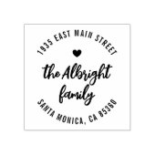 Bohoスクリプトファミリー名ハートラウンド差出人住所 ラバースタンプ (インプリント)