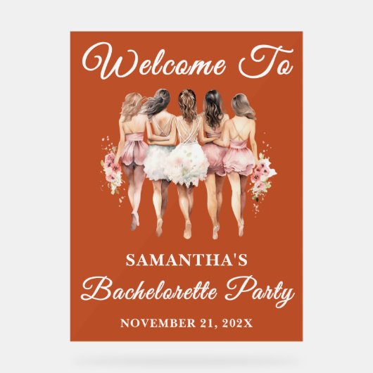 Bohoスクリプト秋バチェロレッテへようこそ アクリルサイン (正面)