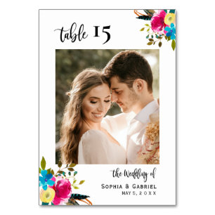 Bohoスクリプト結婚の表番号の両面 テーブルナンバー