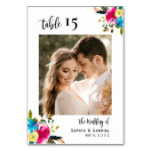 Bohoスクリプト結婚の表番号の両面 テーブルナンバー (正面)