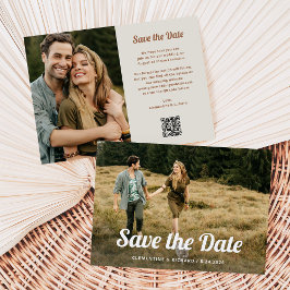 Bohoスクリプト |写真2枚とQRコード セーブザデート