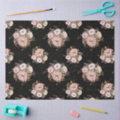 BOHOスクリプトEphemeraフローラ水の色の分離T 薄葉紙 (クラフト)