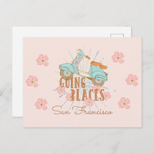 Bohoスクーター行く場所 ポストカード (正面/裏面)