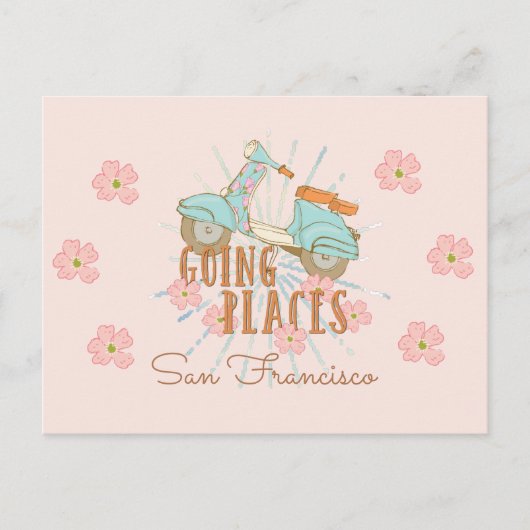 Bohoスクーター行く場所 ポストカード (正面)