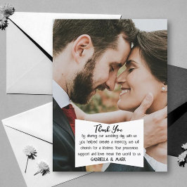 BOHOスタイルのウェディングフォト ありがとうカード ポストカード