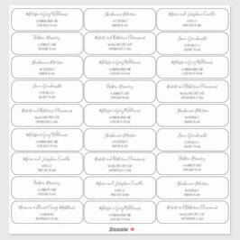 Bohoスタイルスクリプトレタリングゲストアドレス シール