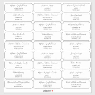 Bohoスタイルスクリプトレタリングゲストアドレス シール