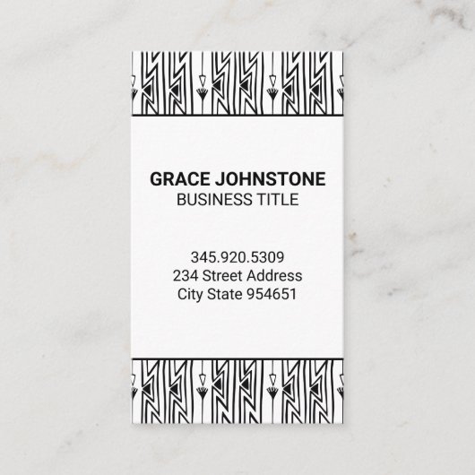Bohoスタイルパターン 名刺 (正面)