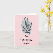 Bohoスタイルフローラ空白のカー祝ド友情 カード (黄色い花)