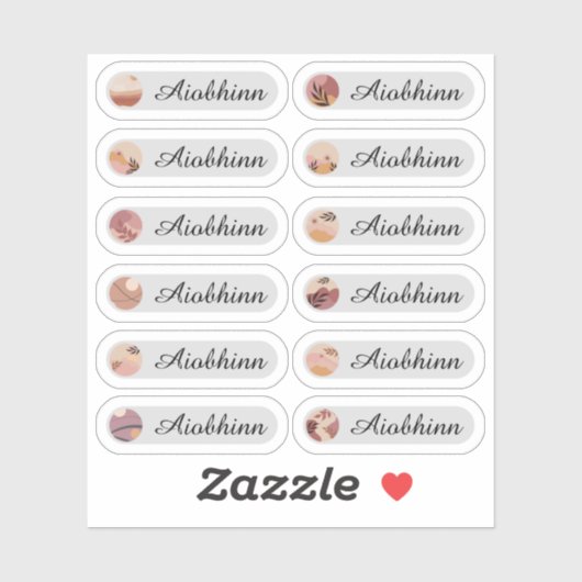 Bohoスタイル名シール シール (シート)