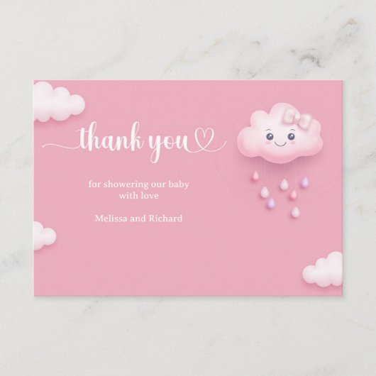 Bohoストロベリーベビーシャワーベリー甘い感謝 エンクロージャーカード (正面)