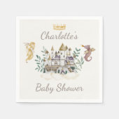 Bohoストーリーブックドラゴンベビーシャワー スタンダードカクテルナプキン (正面)