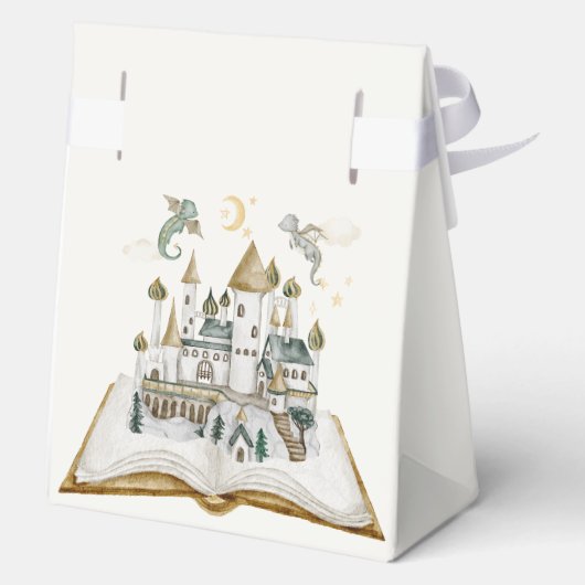 Bohoストーリーブックドラゴンベビーシャワー フェイバーボックス (裏面)