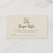 Bohoストーリーブックベアーオムツラッフルチケット エンクロージャーカード (正面)